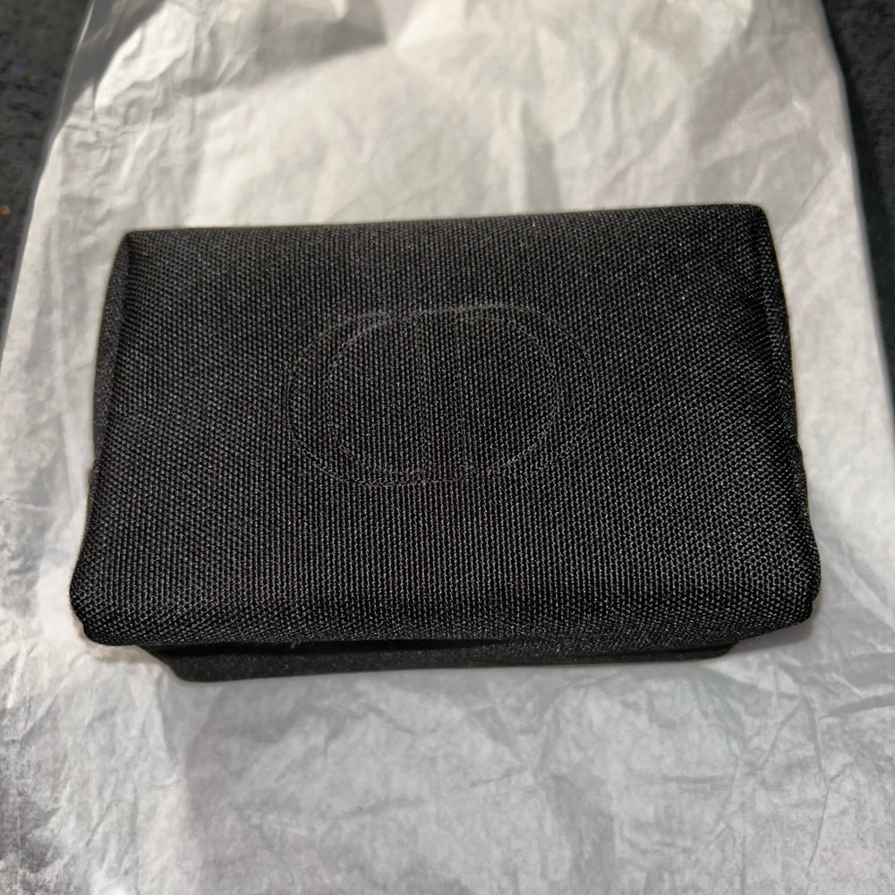 Christian Dior Black Textured Small Pouch Case